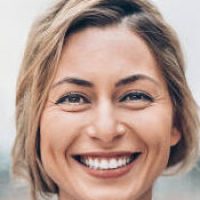 Portrait of a smiling businesswoman looking at camera